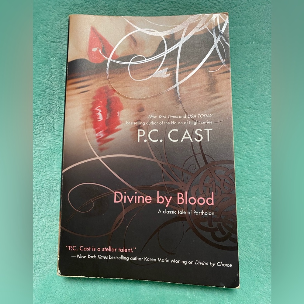 P.C. Cast "Divine by Blood" Paperback Book in Black and Pink